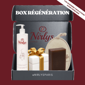 Coffret Lait corporel, savon baobab, éponge exfoliante Nirlys Paris